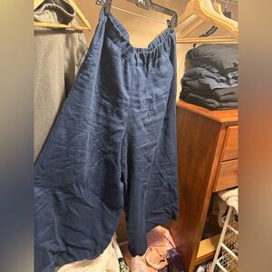 notPERFECTLINEN Maxi Wels Pant-Admiral